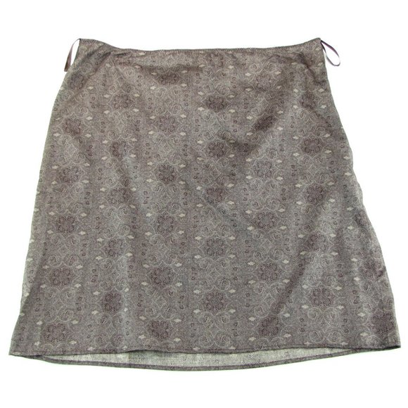 SALE! Paisley Brown Midi Knee Skirt - Picture 1 of 2